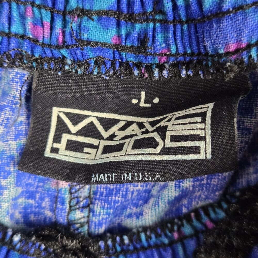 Vintage 80s Wave Gods Mens L Blue Muscle Beach MC Hammer Parachute Gym Pants USA - Picture 4 of 5